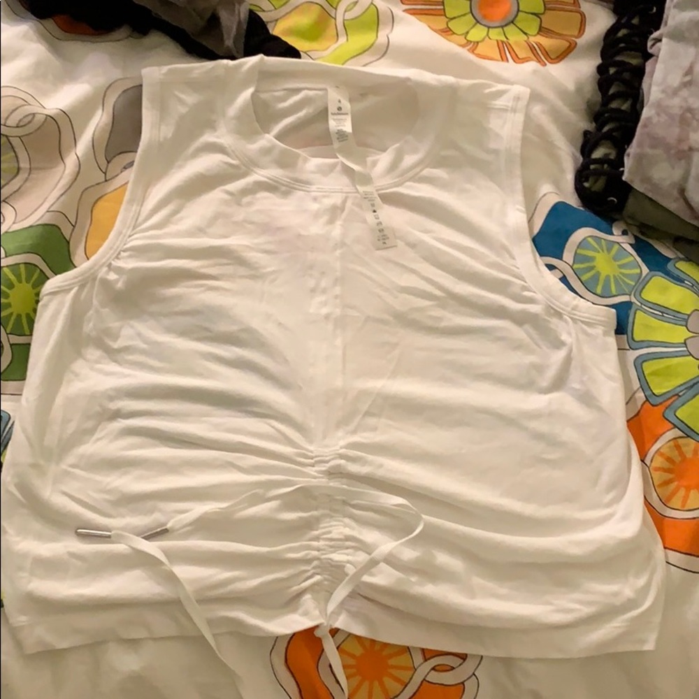 Lululemon white sinched tank top